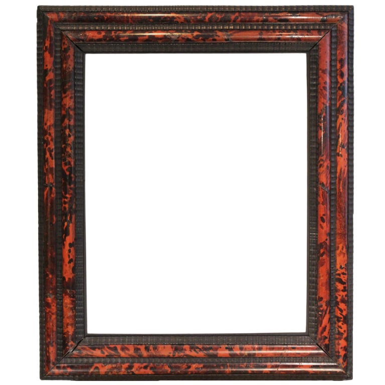 19th-century Tortoiseshell and Ebonized Wood Frame. For Sale