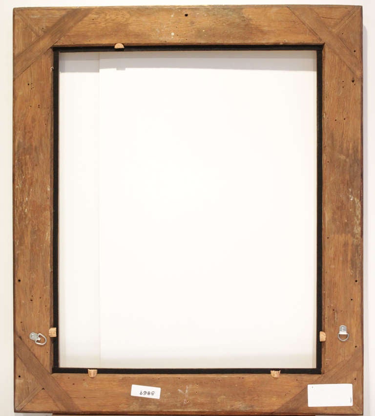 18th Century and Earlier 18th-century French Louis XVI gilded wood frame. For Sale
