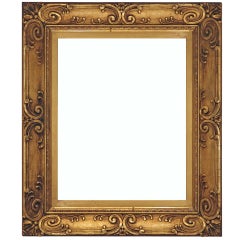 Antique Early 20th century American Impressionist gilded frame.