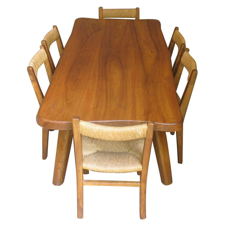 Dining Table and Six Chairs For Sale at 1stdibs