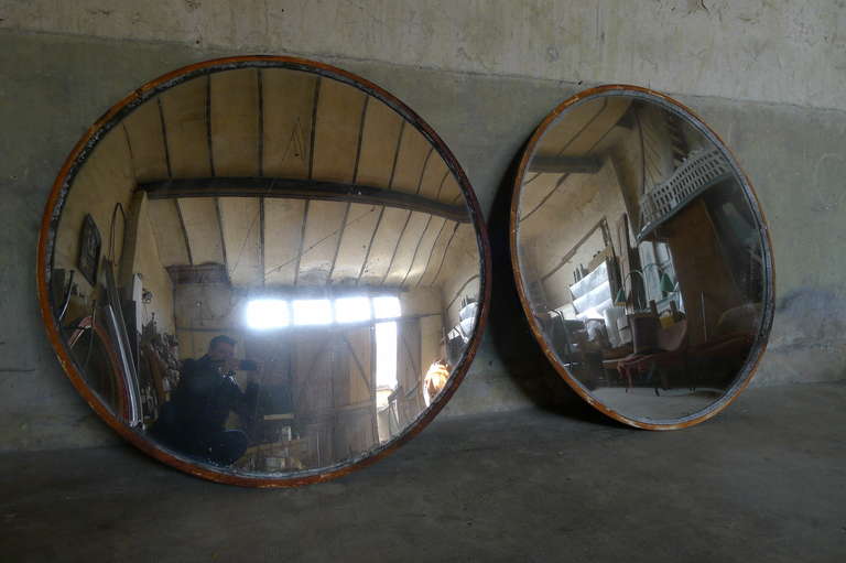 French One Large Convex Mirror