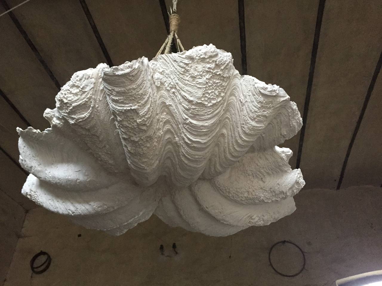 Big Plaster Shell Chandelier 2