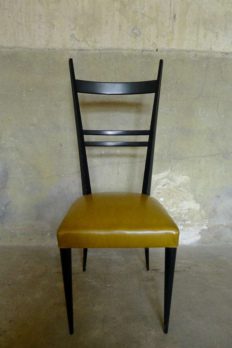 Eight Italian 1950s Chairs In Good Condition In Paris, FR