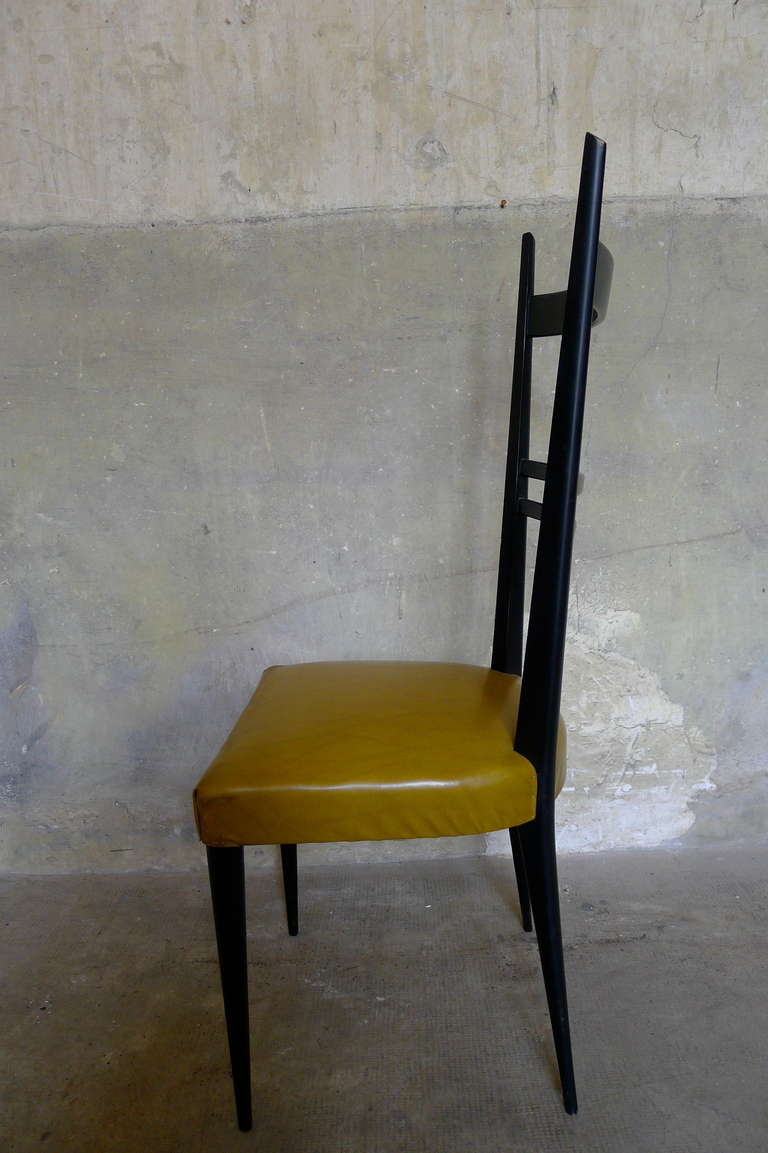 Mid-20th Century Eight Italian 1950s Chairs