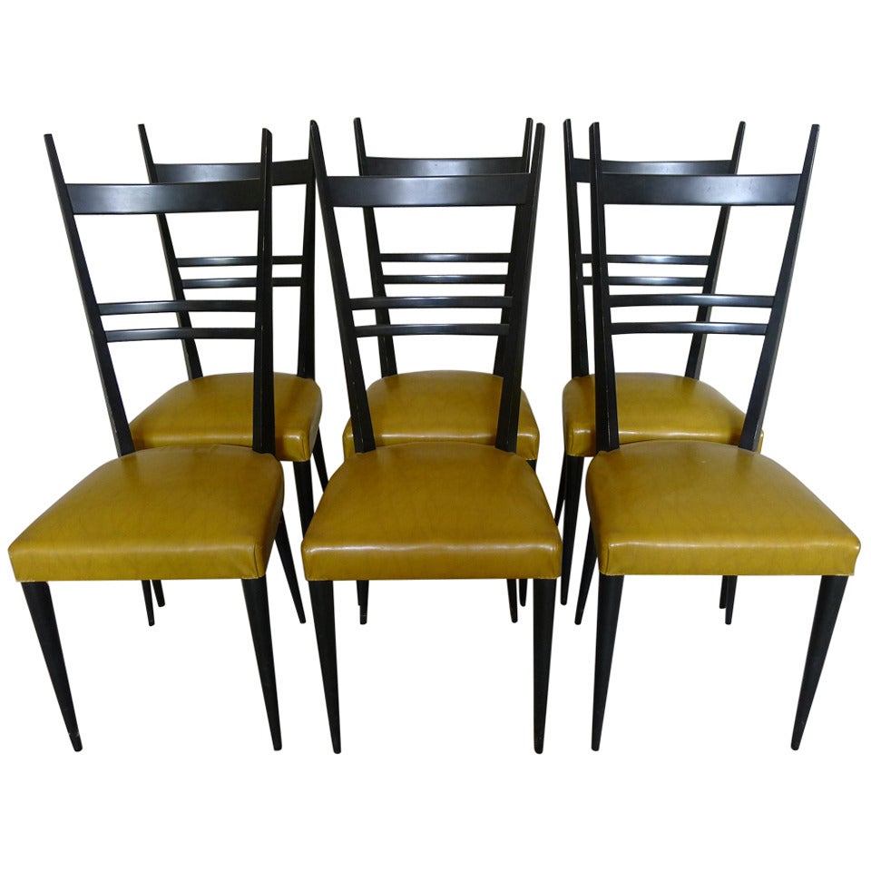 Eight Italian 1950s Chairs