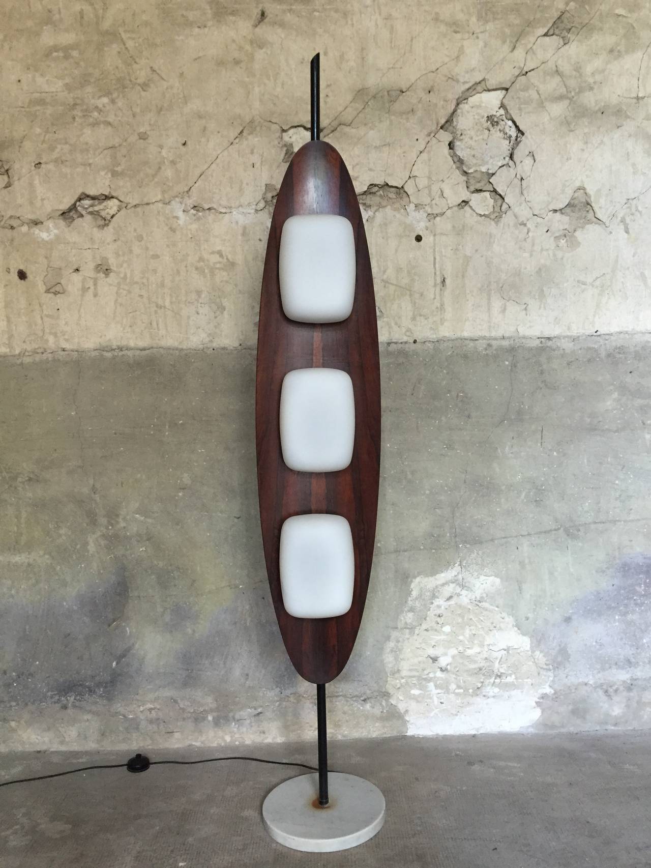 Rare 1960s Reggiani TOTEM Floor Lamp in Rosewood