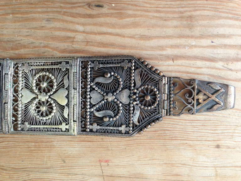 19th Century Silver India Belt In Good Condition For Sale In Paris, FR
