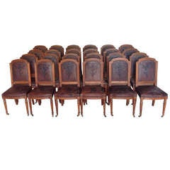 Incredible Set of 24 Chairs Circa 1890