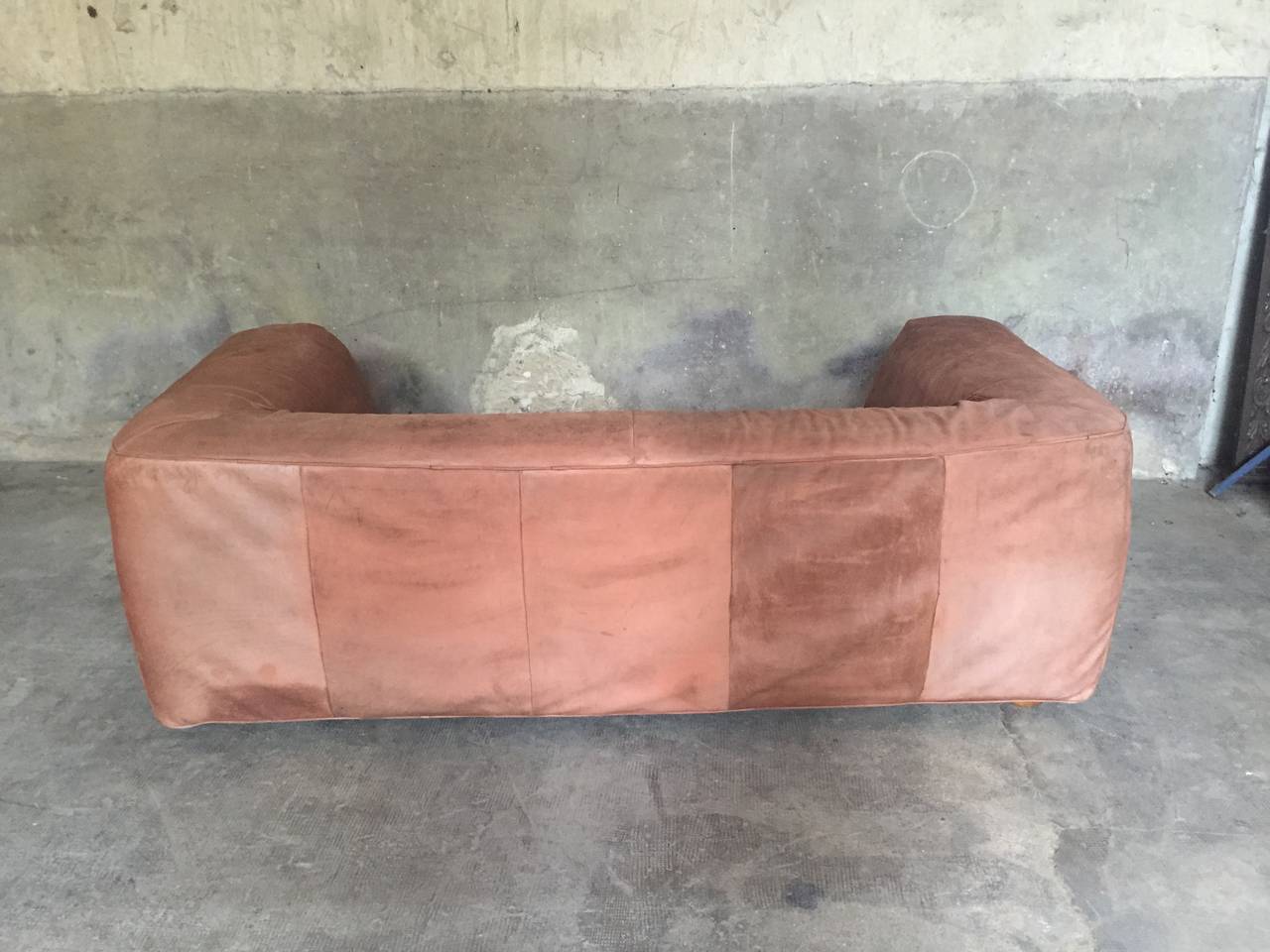 Aztec 1975 leather sofa by Gerard Van Den Berg For Sale 2