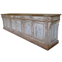 Superb 19th Painted Shop Counter Superb 19th Painted Shop Counter