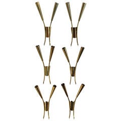 Six Wall Sconces by Surral for Kaiser, 1960