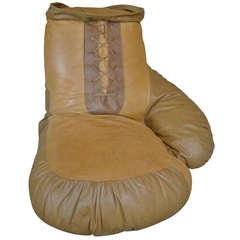 Vintage 1970 Leather Boxing Glove Chair