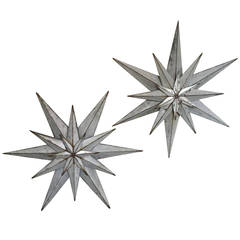 Impressive Pair of Iron Wall Stars