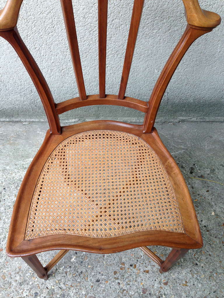 Pair of 1900 Walnut Chairs 4