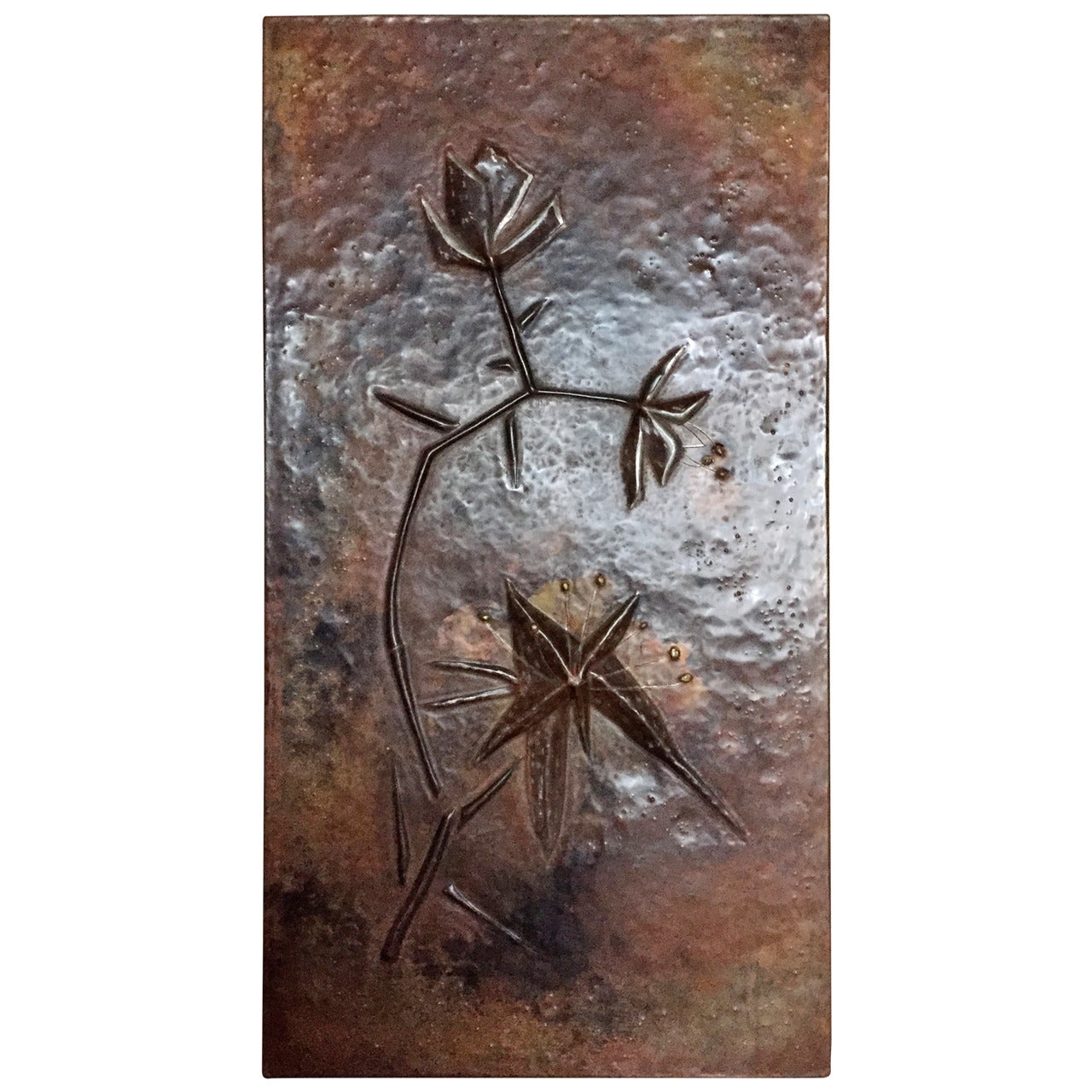 1984 Embossed Copper Panel For Sale