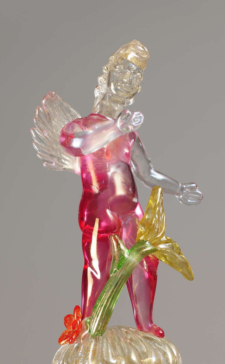 20th Century Alfredo Barbini unique freely moulded handblown glass sculptures For Sale