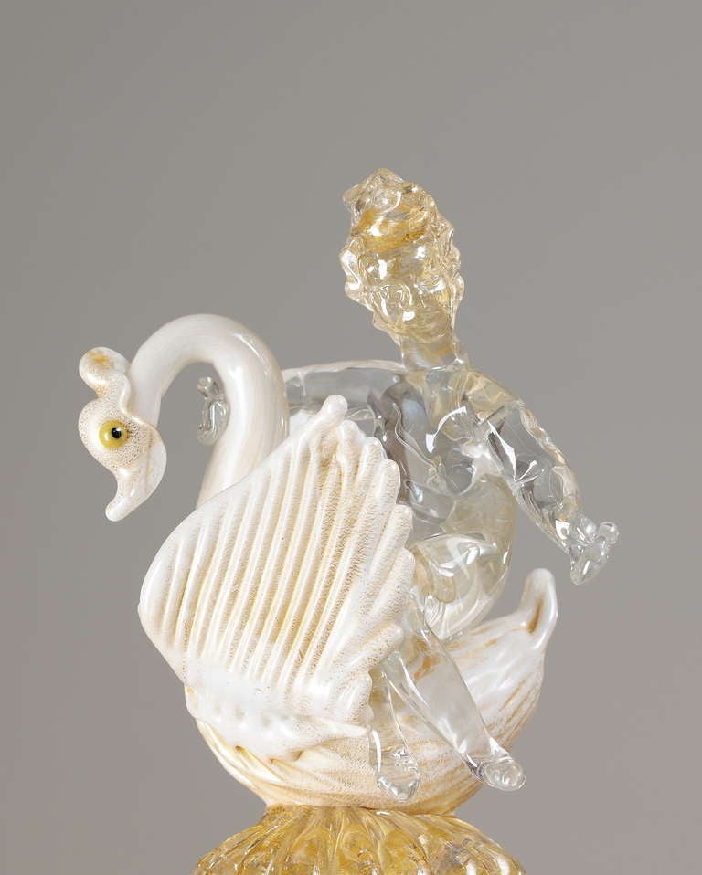 Alfredo Barbini unique freely moulded handblown glass sculptures For Sale 1