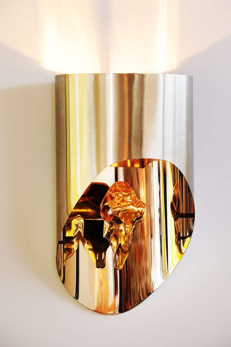 Maria Pergay sconces with crane