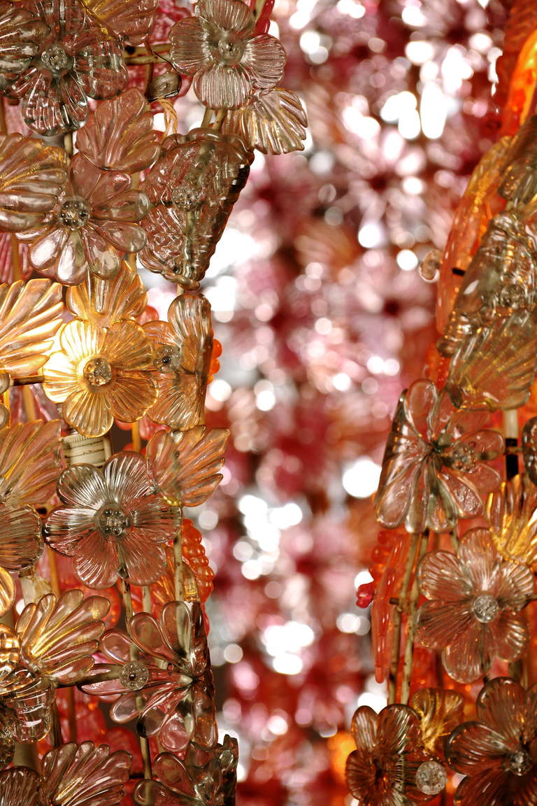 Important & monument Million Flower chandelier by Flavio Poli - Ideas Of Fontana For Sale 1