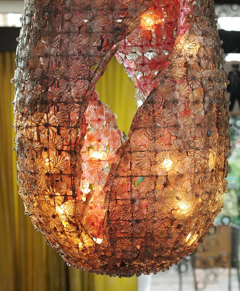 Important & monument Million Flower chandelier by Flavio Poli - Ideas Of Fontana In Good Condition For Sale In Mainz, DE