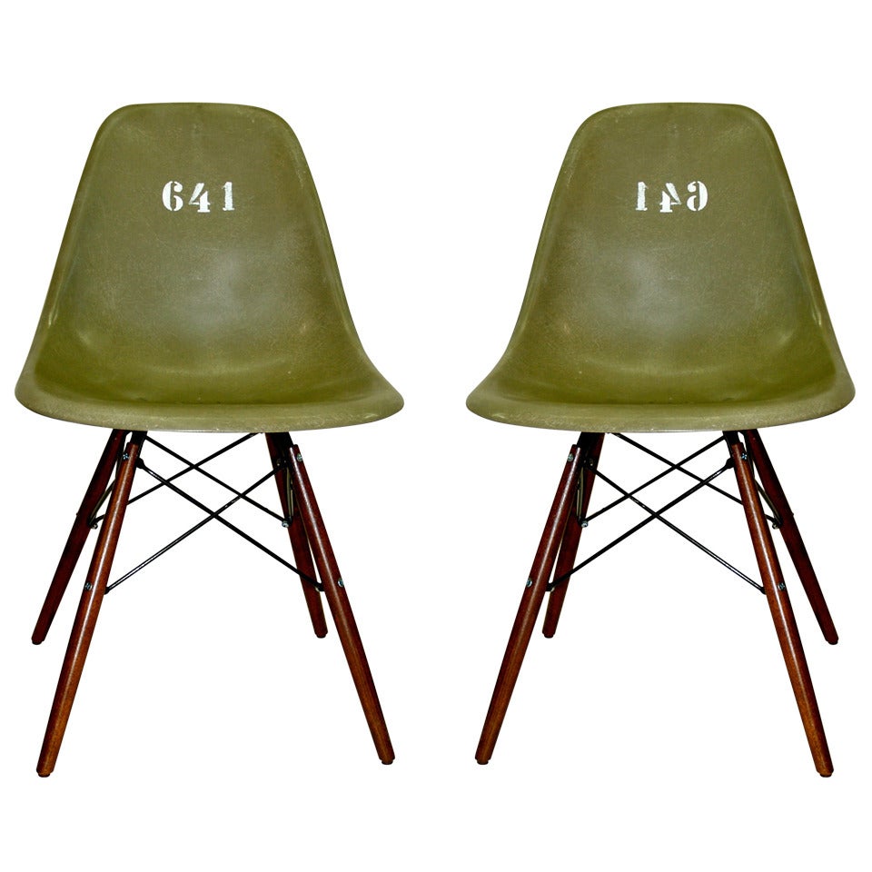 Two Rare Eames Chair for american soldiers in Germany