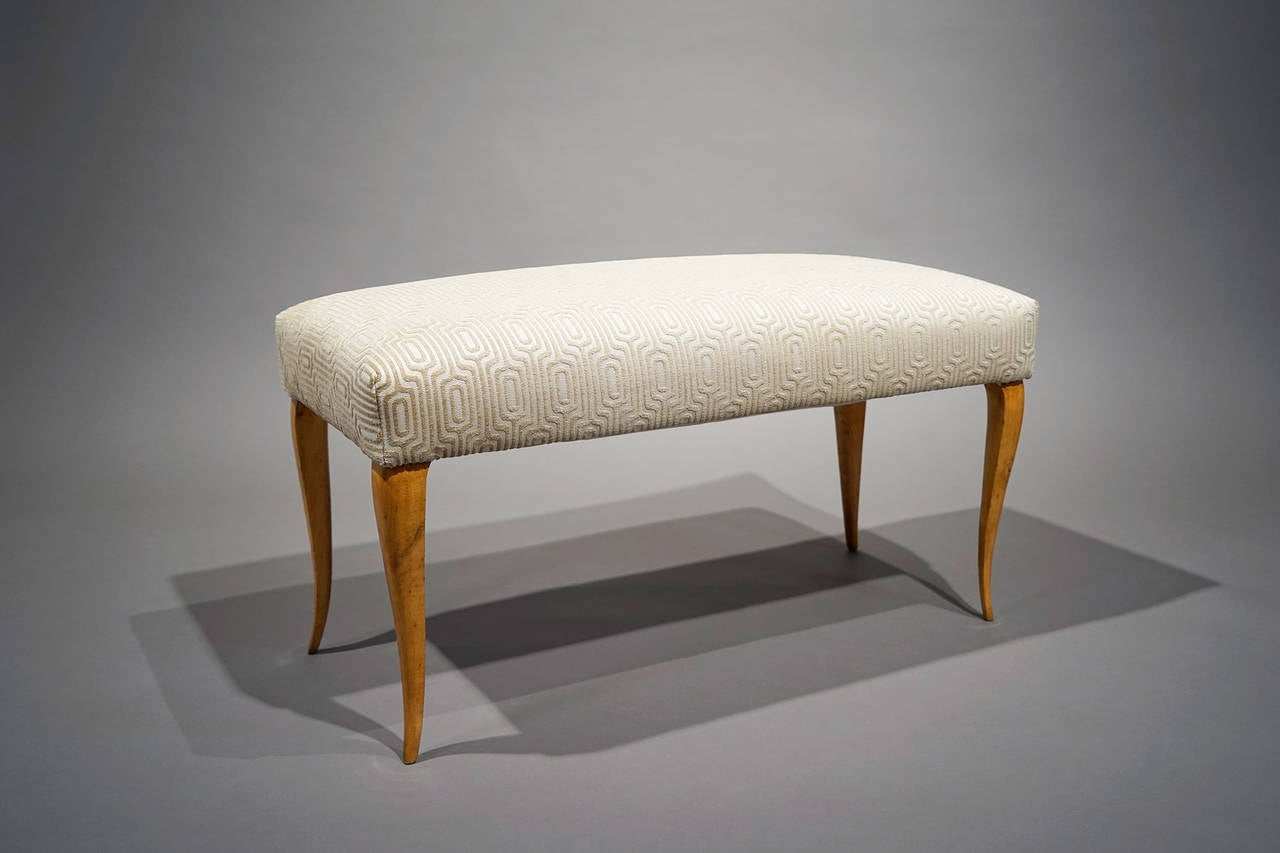 Little bench by Paolo Buffa, Italy, circa 1940.

Renewed upholstery and cover.