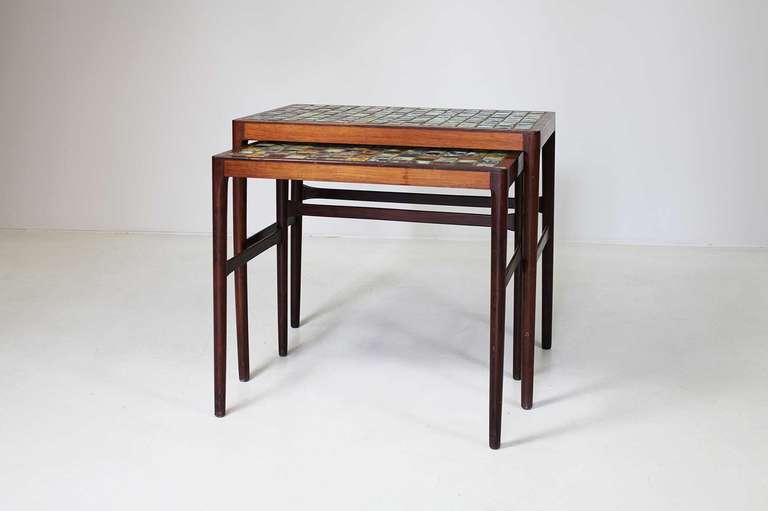 A pair of Side Tables by Helge Vestergaard Jensen, Soeren Holm Denmark ca.1950