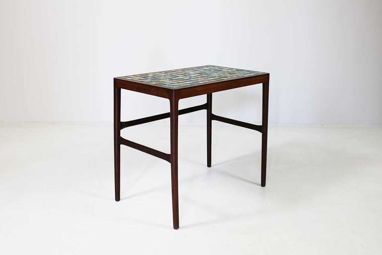 Mid-20th Century Pair of Side Tables by Helge Vestergaard Jensen, Soeren Holm Denmark, circa 1950