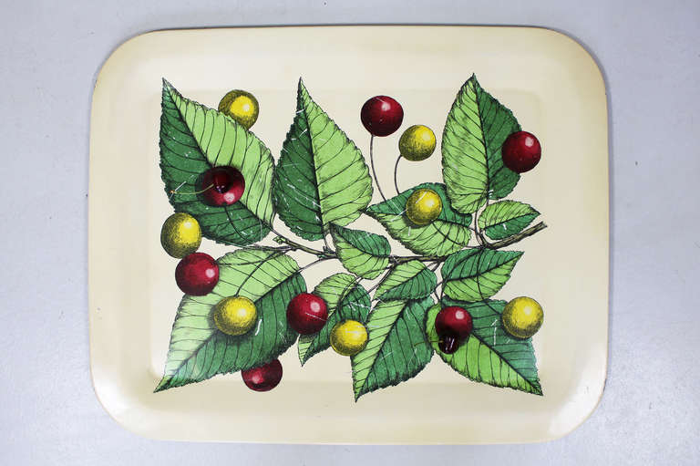 Piero Fornasetti Tray, Offset-print on aluminium, around 1955