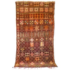 Moroccan Carpet from Zemmour - Wool Handwoven, reversible, ca. 1960 9