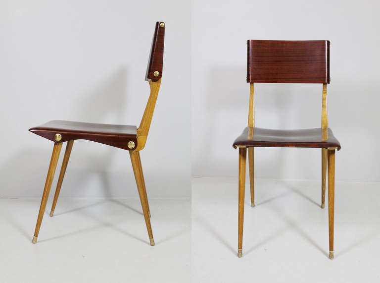 Paire de chaises Carlo De Carli:: Figli di Amedeo Cassina:: Meda:: 1954