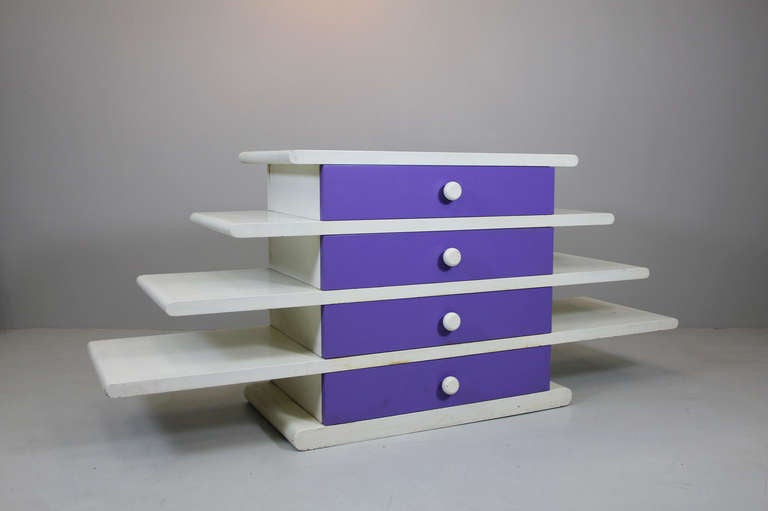 Chest Of Drawer by Designer Hans von Klier, Panula, Agliana Italy, 1969
This chest of drawers was 10 years before MEMPHIS
Hans von Klier was involved in projects with Ettore Sottsass, one example Olivetti