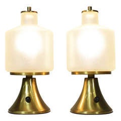 Pair of Angelo Lelli Table Lamps, Arredoluce, 1950