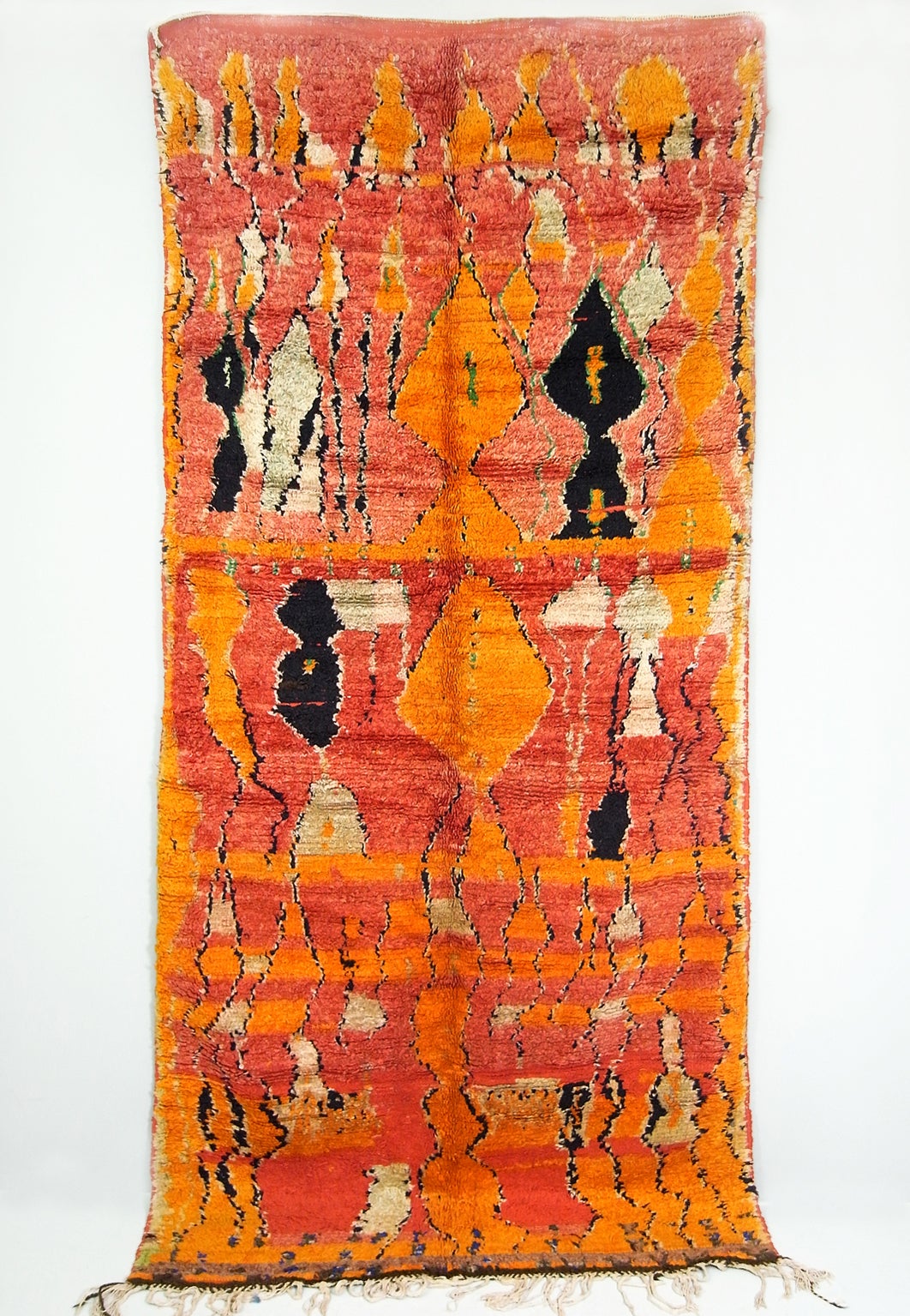 Handwoven Wool Moroccan Carpet - Boujaad Middle Atlas Morocco ca. 1960