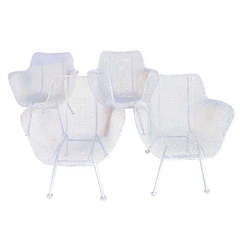 Retro Four 1950s Russell Woodard Sculptura Patio Chairs