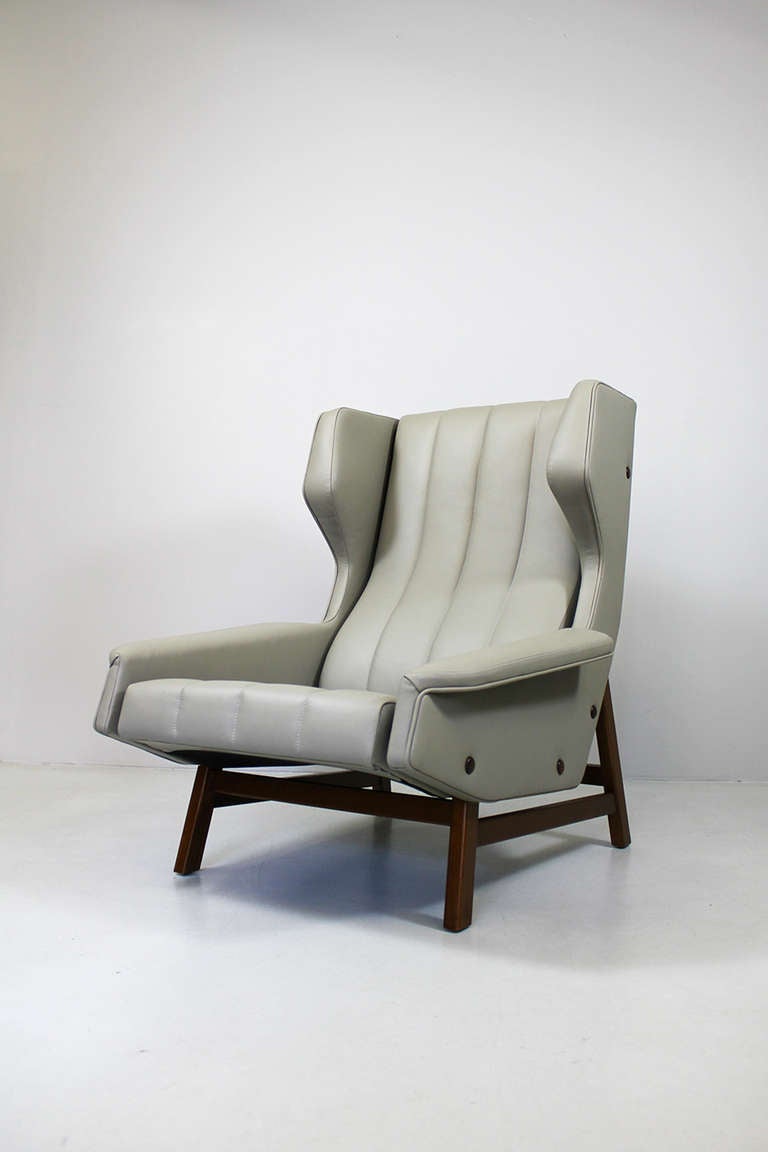 Armchair with Stool by Gianfranco Frattini
