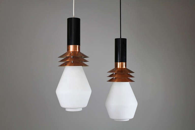 A Pair Of Ceiling Lamps By Stilnovo, Ca. 1950
