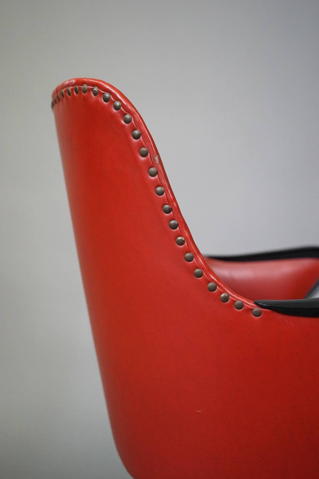 Swivel Chair by Osvaldo Borsani for Tecno Milano, 1954 In Excellent Condition In Berlin, DE