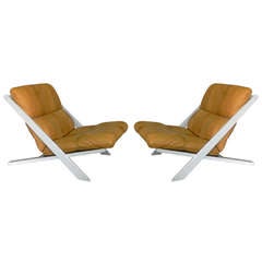 Pair of Easy Chairs by Uli Berger, De Sede Switzerland, 1970
