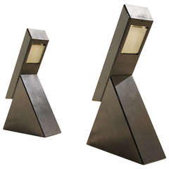 Pair of "Delta", Table Lamps by Mario Bertorelle, JM RDM, Italy 1970