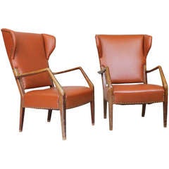 Pair of wing chairs ba Peter Hvidt & Olga Molgaard Nielsen, ca.1945