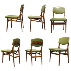 Six Chairs by Augusto Romano, Cassina, Italy circa 1955