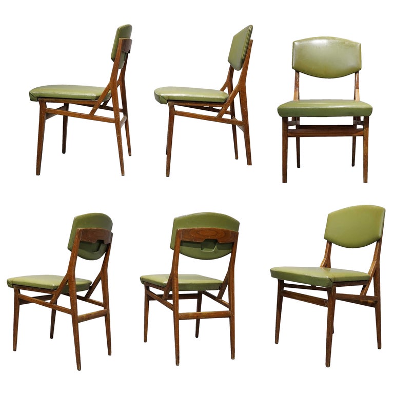 Six chaises d'Augusto Romano, Cassina, Italie, vers 1955 En vente sur  1stDibs