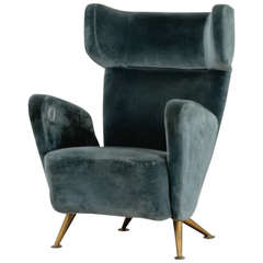 Armchair by Ponti and Minoletti for the ETR 300 Train, "Sette Bello," 1947-1950