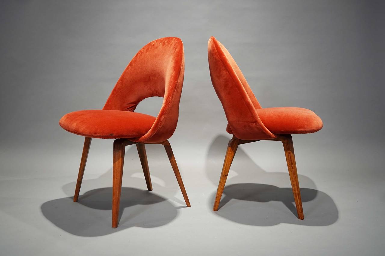 six chairs model 72 PLB by Eero Saarinen for Knoll International, 1948