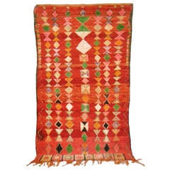Moroccan Carpet, wool, hand-woven, ca. 1960