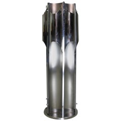 "Organ Pipe" Floor or Table Lamp, Chrome, by Michel Boyer, c.a. 1960