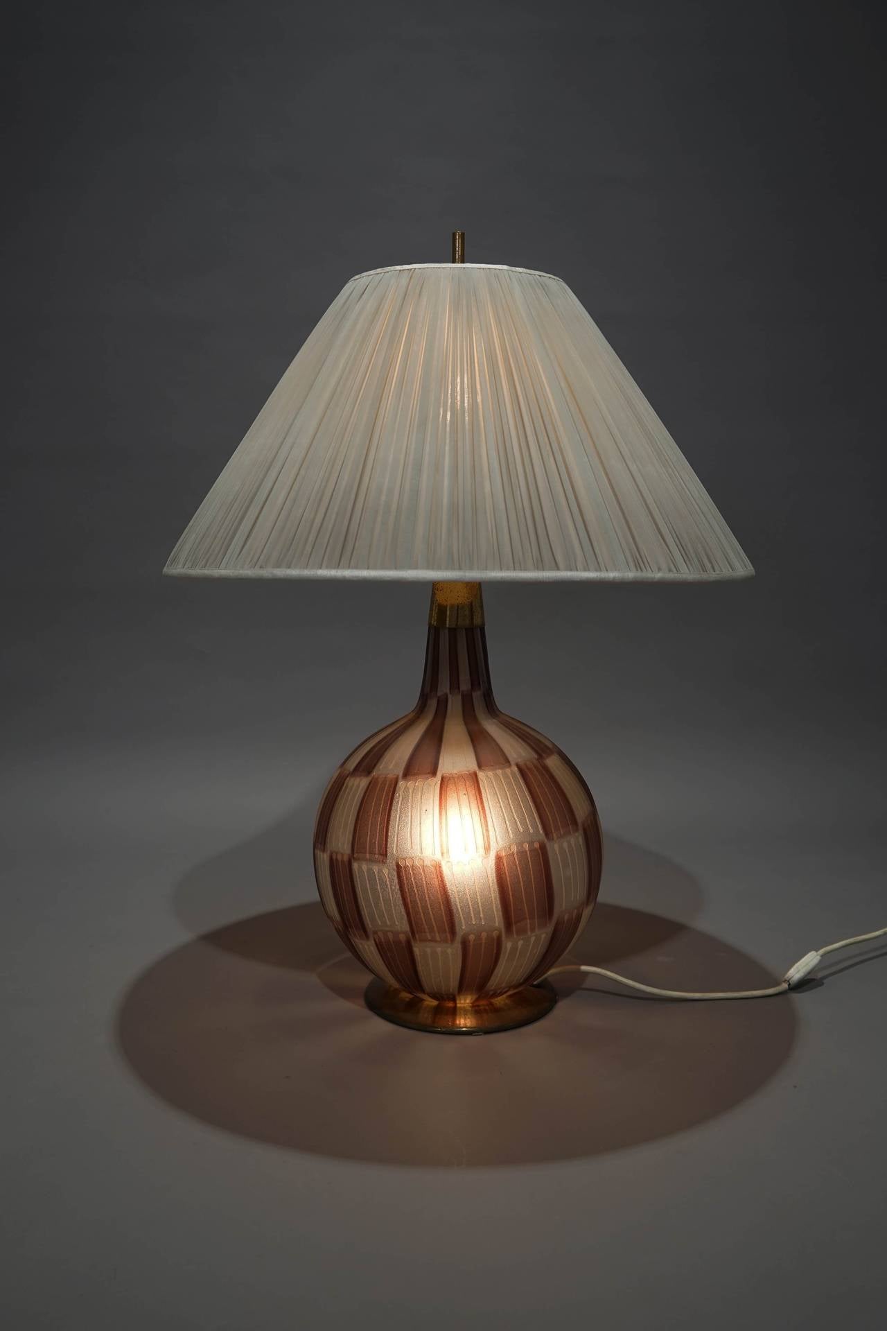 Table Lamp by Tea Morosati, Stilnovo. Barovier + Toso, Italy ca. 1950 In Excellent Condition In Berlin, DE
