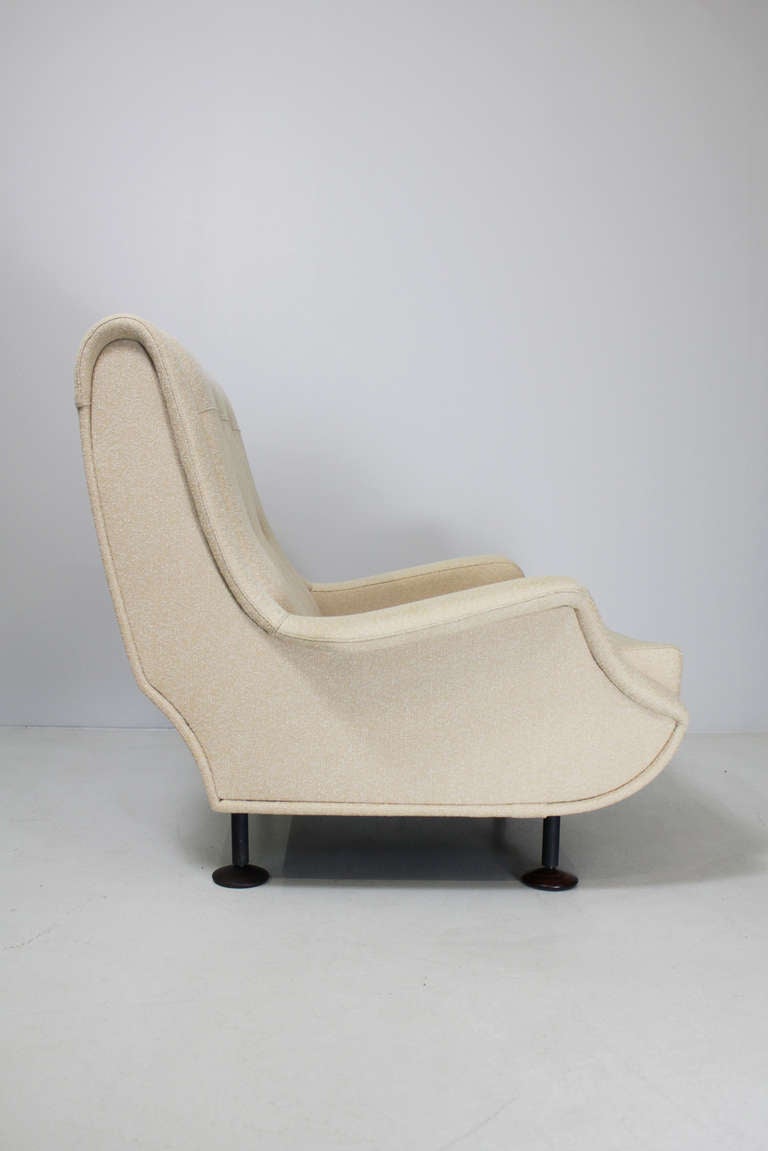Italian Armchair with stool, model 