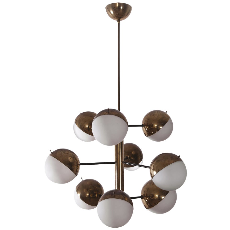 Stilnovo Chandelier, Italy, ca. 1955